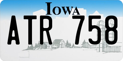 IA license plate ATR758