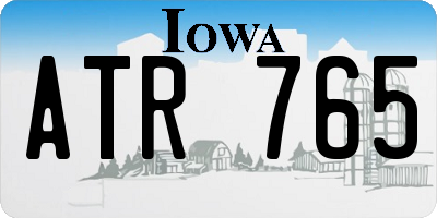 IA license plate ATR765