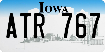 IA license plate ATR767