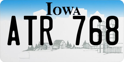 IA license plate ATR768