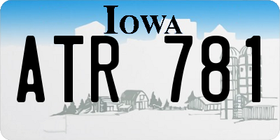 IA license plate ATR781