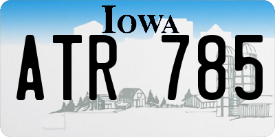 IA license plate ATR785