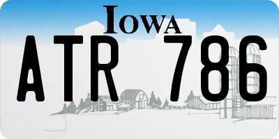IA license plate ATR786