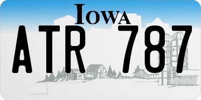 IA license plate ATR787