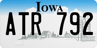 IA license plate ATR792