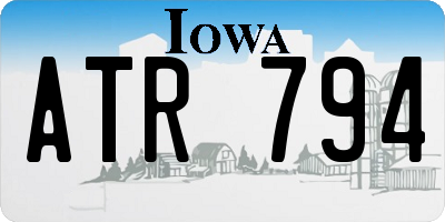 IA license plate ATR794