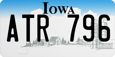 IA license plate ATR796