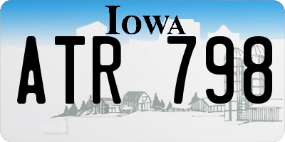 IA license plate ATR798