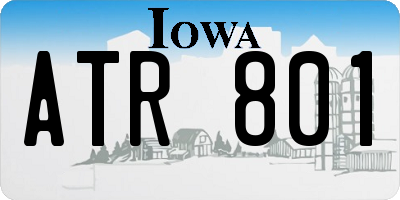IA license plate ATR801