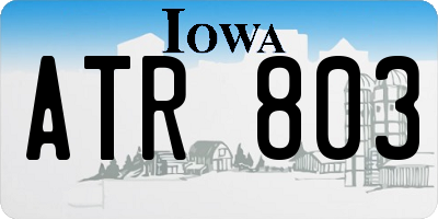 IA license plate ATR803