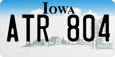 IA license plate ATR804