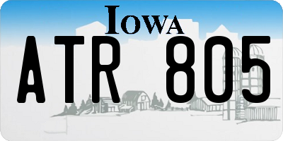 IA license plate ATR805