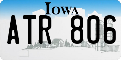IA license plate ATR806