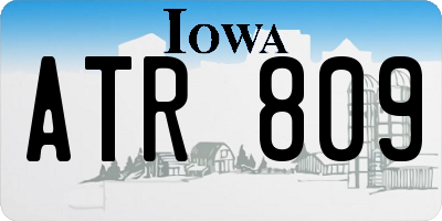 IA license plate ATR809