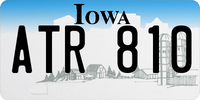IA license plate ATR810