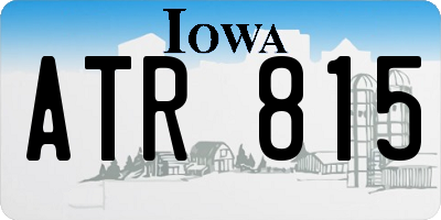 IA license plate ATR815