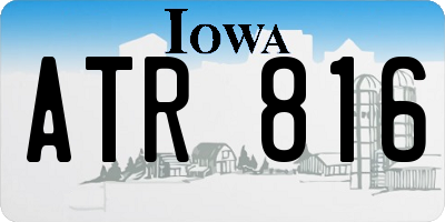 IA license plate ATR816