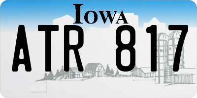 IA license plate ATR817