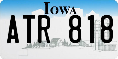 IA license plate ATR818