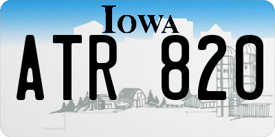 IA license plate ATR820