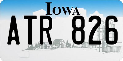 IA license plate ATR826