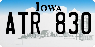IA license plate ATR830
