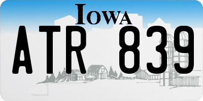 IA license plate ATR839