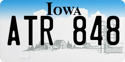 IA license plate ATR848