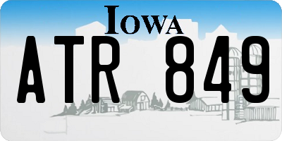 IA license plate ATR849