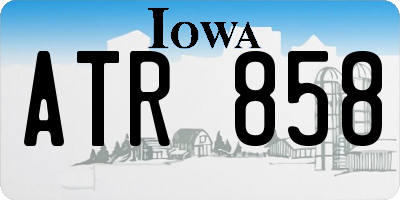 IA license plate ATR858