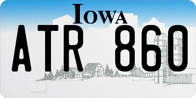 IA license plate ATR860