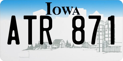 IA license plate ATR871
