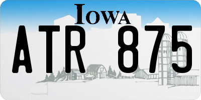 IA license plate ATR875