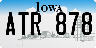 IA license plate ATR878