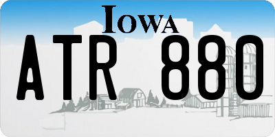 IA license plate ATR880