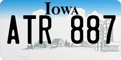 IA license plate ATR887