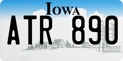 IA license plate ATR890