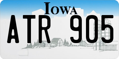 IA license plate ATR905
