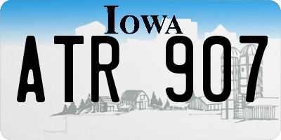 IA license plate ATR907