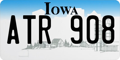 IA license plate ATR908