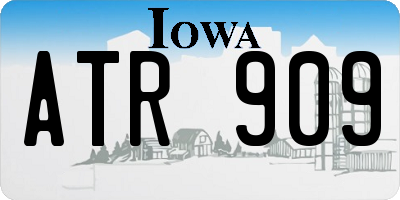 IA license plate ATR909