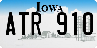IA license plate ATR910