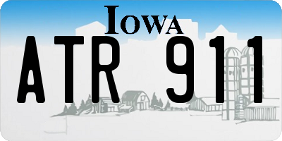 IA license plate ATR911