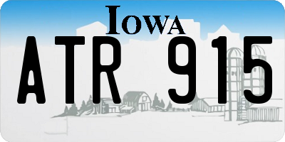 IA license plate ATR915