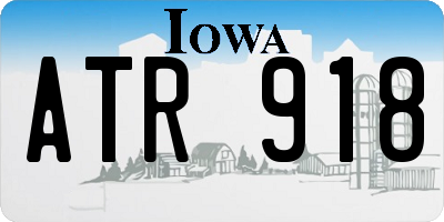 IA license plate ATR918