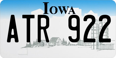 IA license plate ATR922