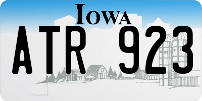 IA license plate ATR923