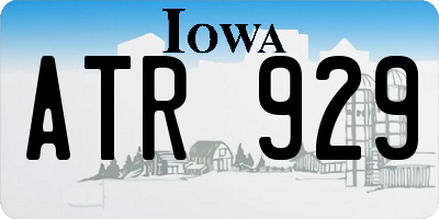 IA license plate ATR929