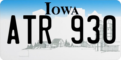 IA license plate ATR930
