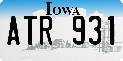 IA license plate ATR931